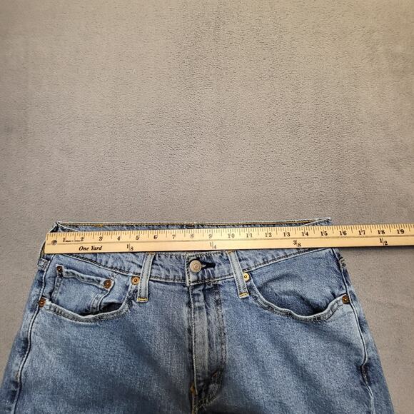 Levis 514 Jeans Mens 31x31 Blue Straight Leg Distressed Stretch Denim - Picture 9 of 11